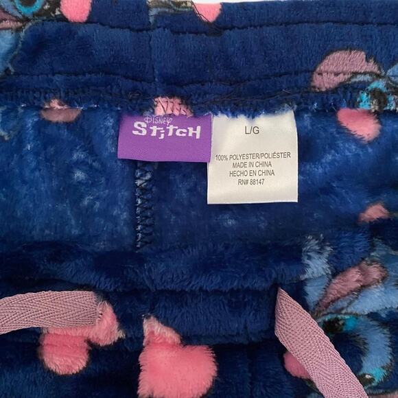 Disney Lilo & Stitch blue and pink pijamas pants sleepwear - size L - Picture 3 of 6